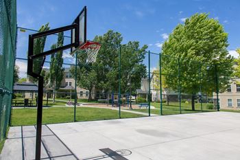 Open basketball court